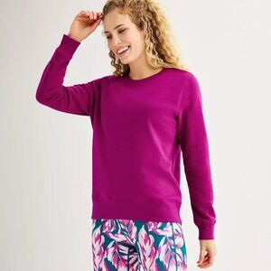 Tek Gear Ultrasoft Fleece Sweatshirt Women Berry Grigio Pullover MEDIUM